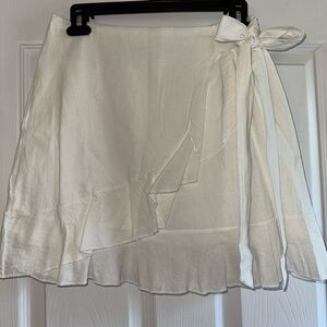 Elegant White Wrap Skirt